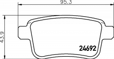 HELLA PAGID 8db355013971 -  Комплект тормозных колодок, дисковый тормоз